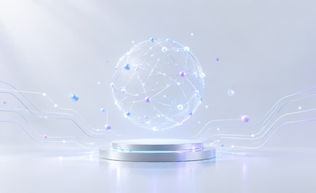 Neural network sphere representing AI product intelligence